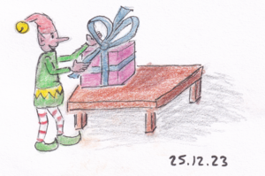 Le lutin fait un paquet (Dec 25, 2023)